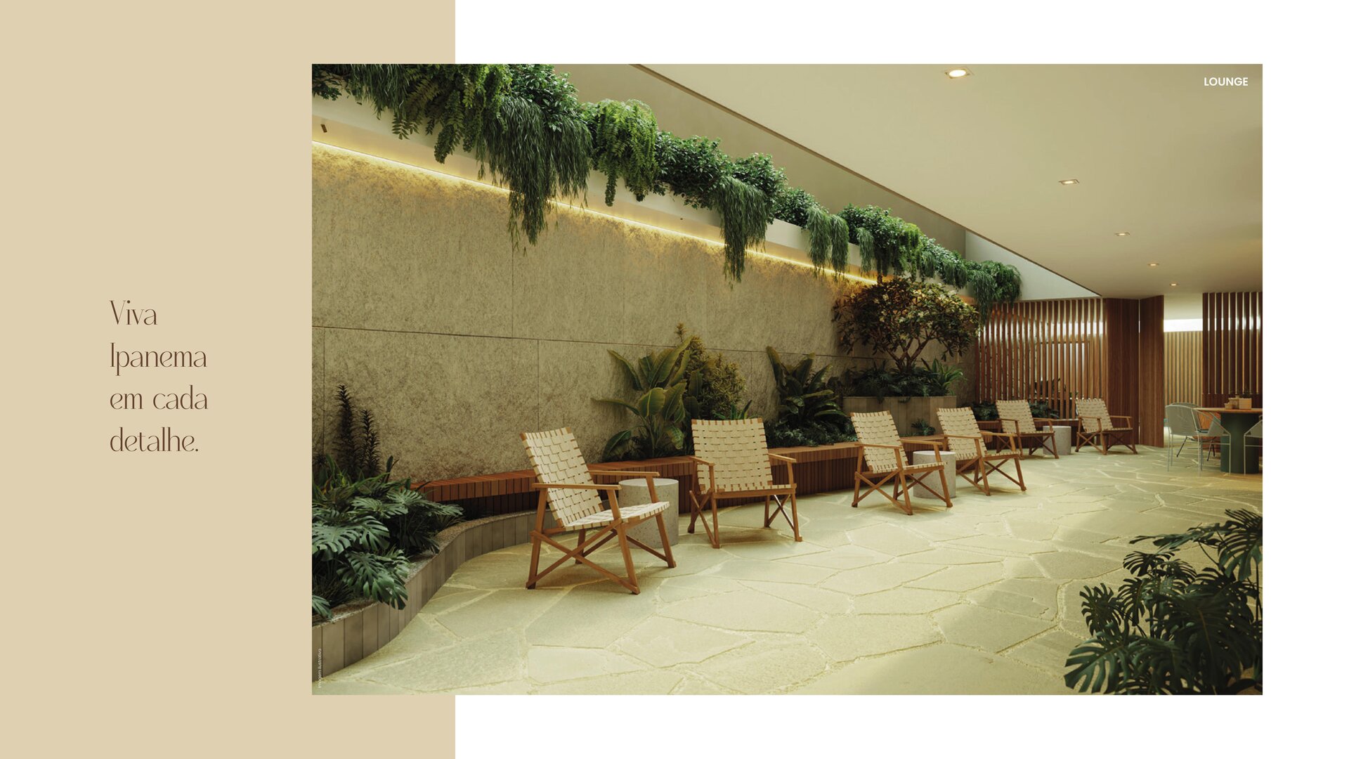 Lounge com paisagismo natural do 786 Prudente